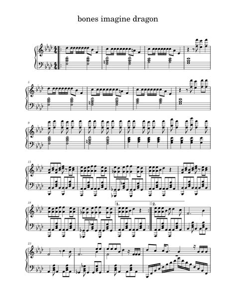 Bones – Imagine Dragons Sheet music for Piano (Solo) Easy.